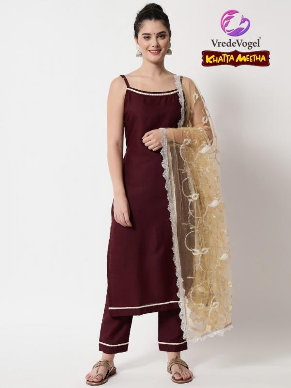 Vredevogel-khatta-meetha Cotton Designer Readymade Suit